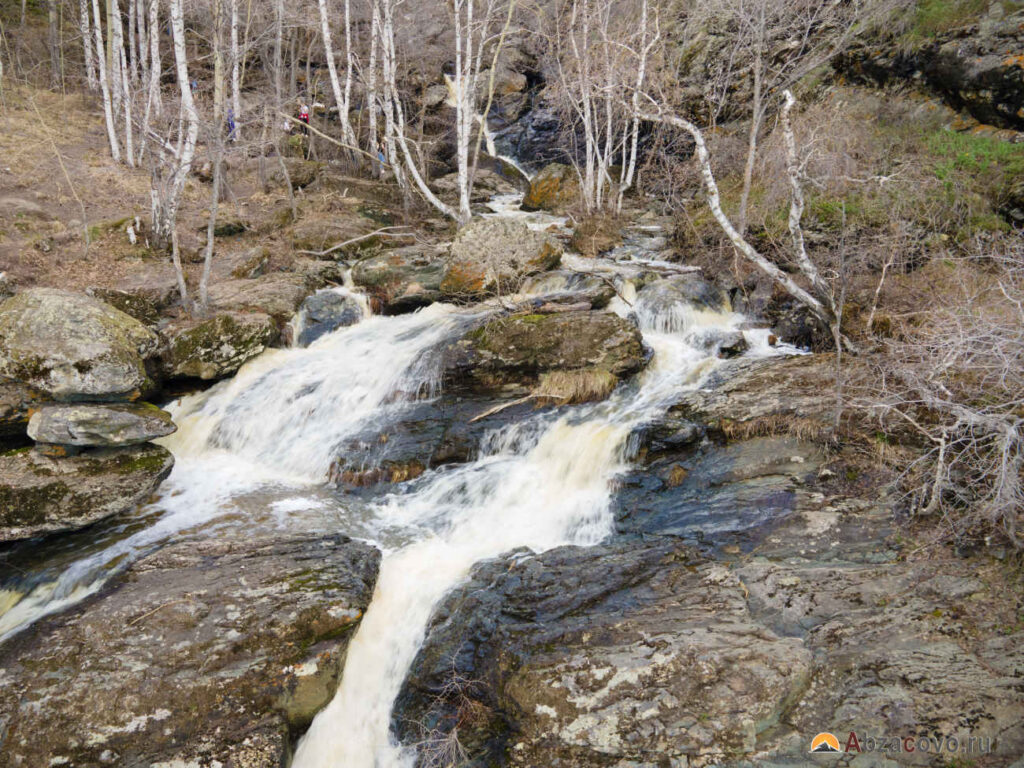 Водопад Могак, весной, Башкирия