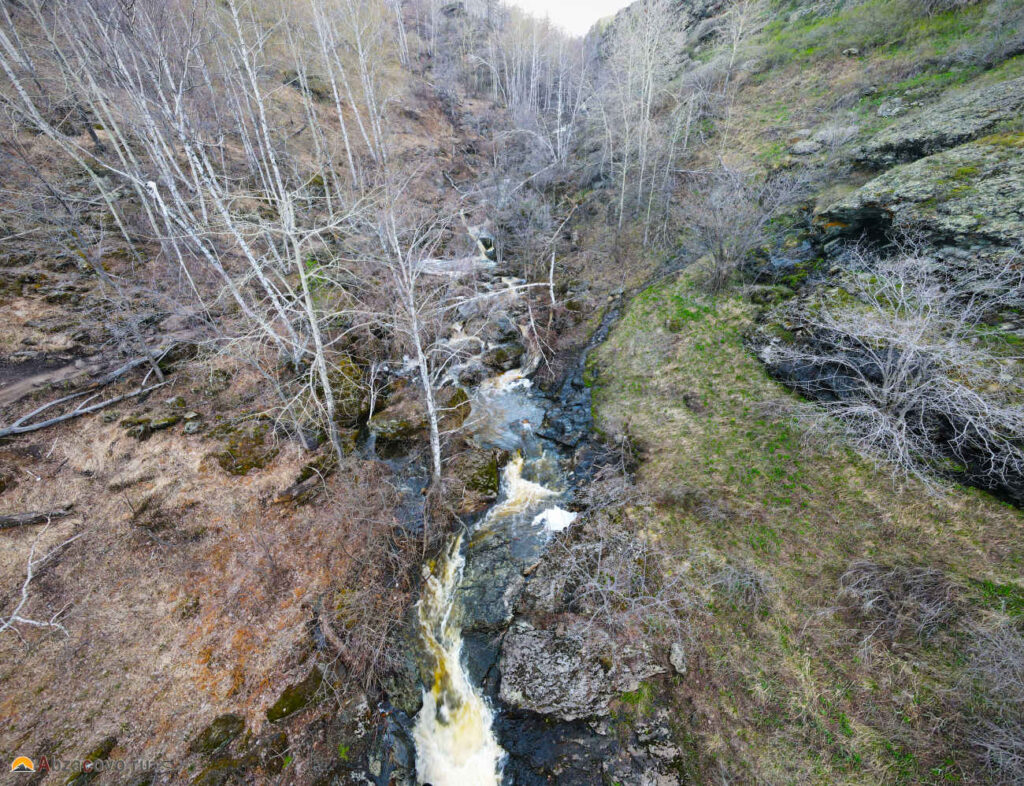 Водопад Могак весной, Башкирия