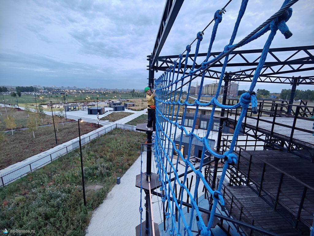 Препятствия в верёвочном экстрим-парке «Притяжение»